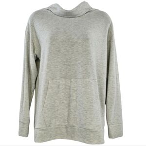 Rumi + Ryder Light Grey Funnel Neck Pullover Sweater Size L